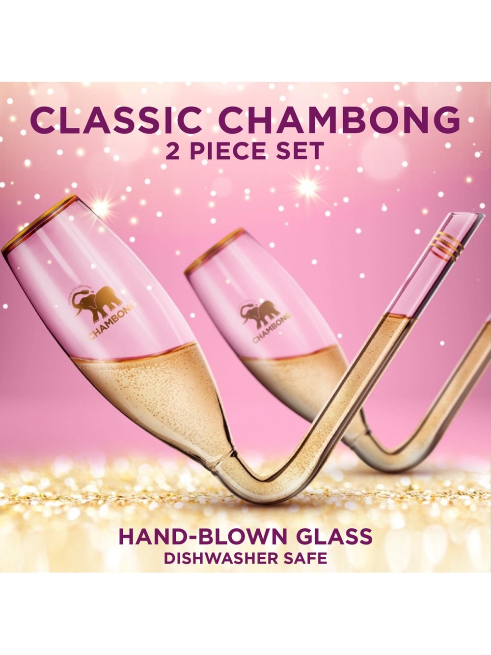 CHAMBONG - GLASS CHAMPAGNE FLUTES SHOOTERS - CLASSYAF